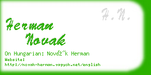 herman novak business card